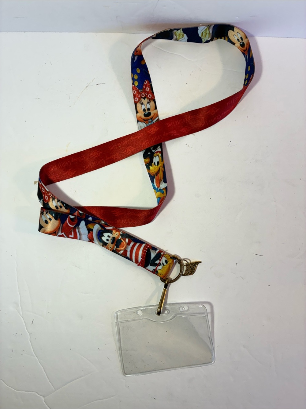 Disney Mickey & Friends Reversible Lanyard with ID Badge Holder & Charm